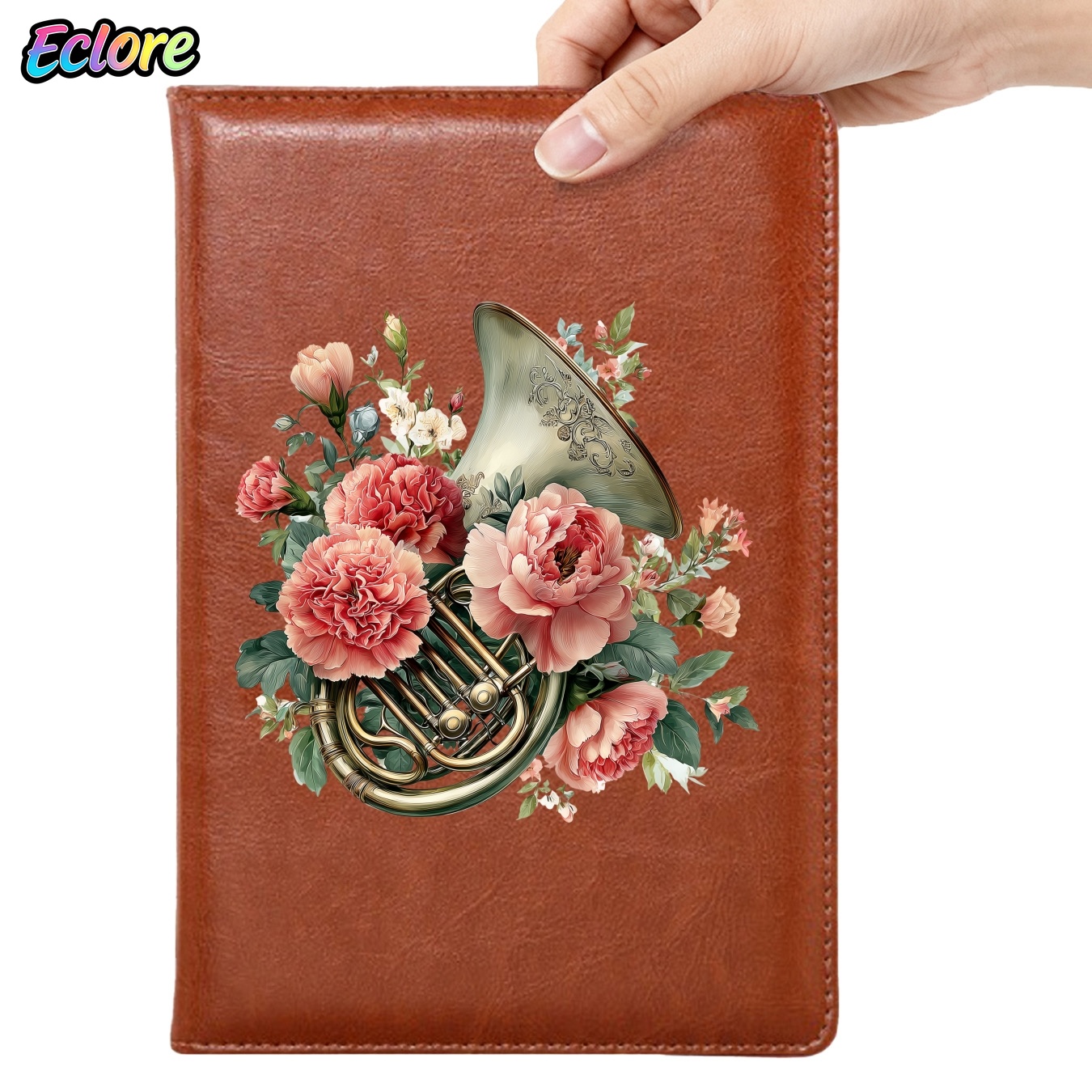 Leather Work Diary Covers - Ежедневник из искусственной кожи с цветочным