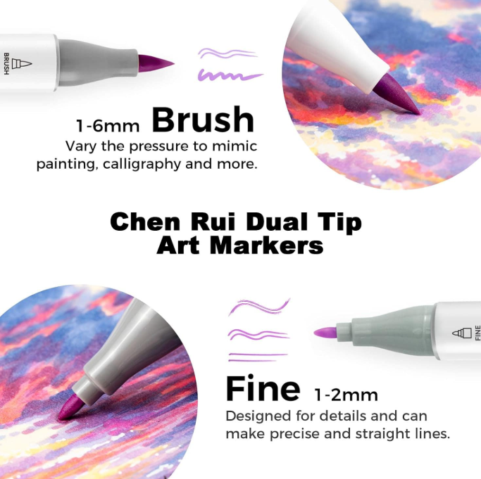 Набор спиртовых маркеров Chen  – обзор и цена Copic Marker Sketch